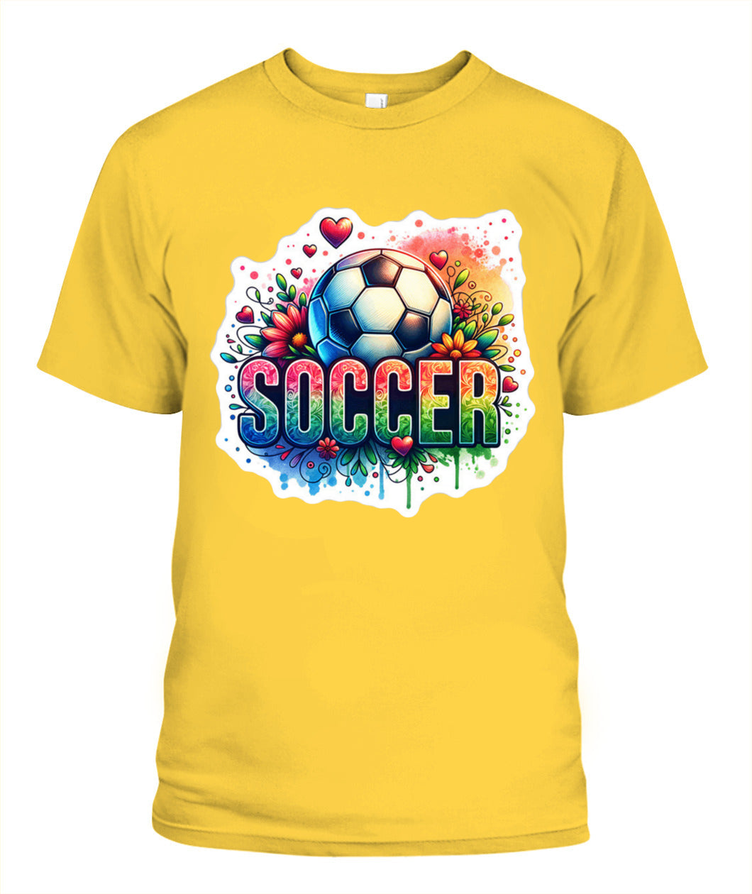 ✨From Every Fan, For Every Match✨-Vibrant Rainbow "SOCCER" Graphic T-Shirt - Colorful Game Day Fan Tee
