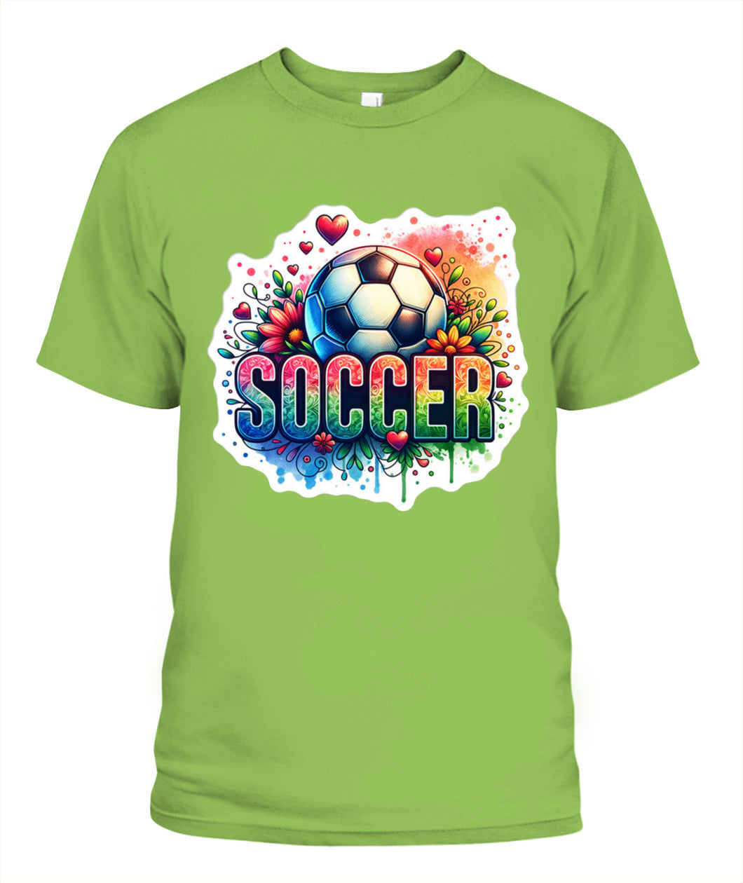 ✨From Every Fan, For Every Match✨-Vibrant Rainbow "SOCCER" Graphic T-Shirt - Colorful Game Day Fan Tee
