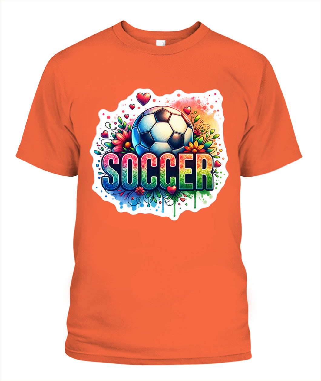✨From Every Fan, For Every Match✨-Vibrant Rainbow "SOCCER" Graphic T-Shirt - Colorful Game Day Fan Tee
