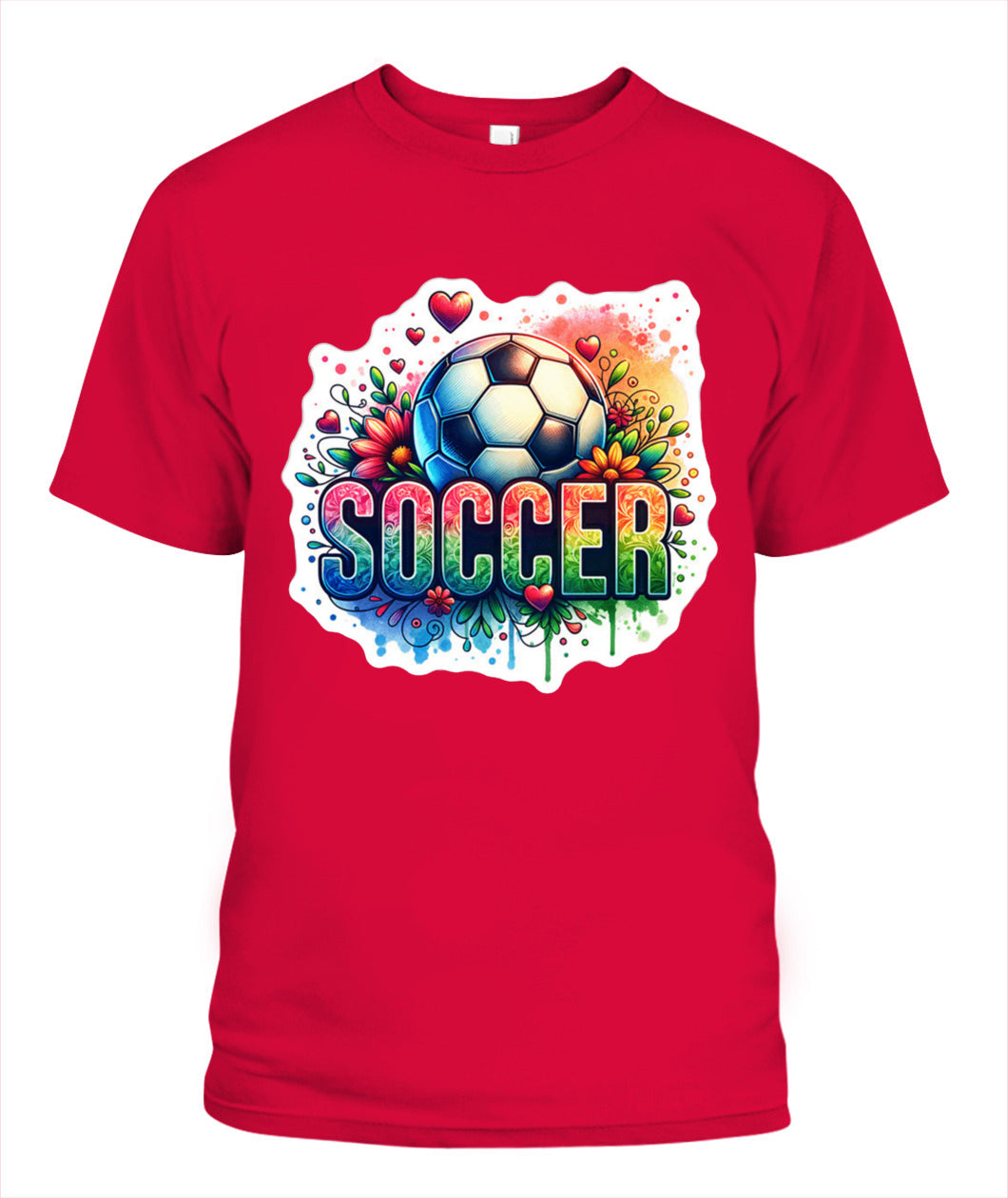 ✨From Every Fan, For Every Match✨-Vibrant Rainbow "SOCCER" Graphic T-Shirt - Colorful Game Day Fan Tee