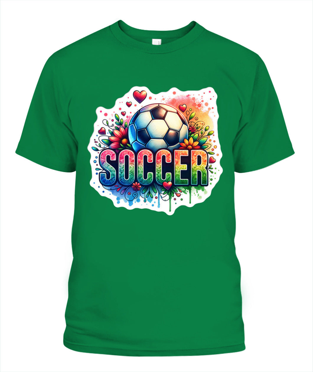 ✨From Every Fan, For Every Match✨-Vibrant Rainbow "SOCCER" Graphic T-Shirt - Colorful Game Day Fan Tee