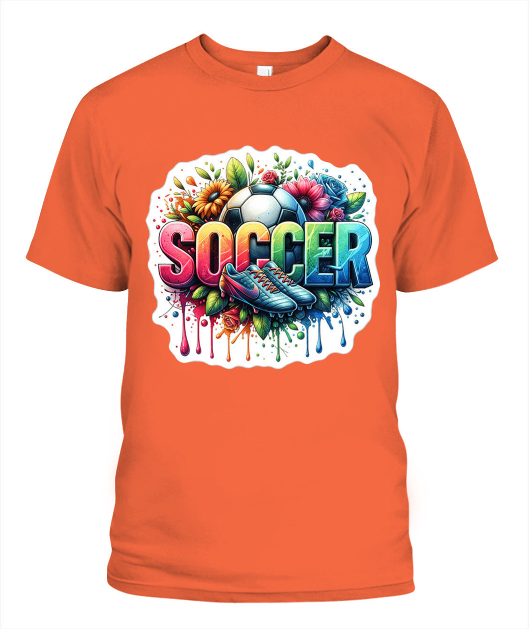 ✨From Every Fan, For Every Match✨-Soccer in Full Color Graphic T-Shirt - Unisex Neon Game Day Cleats Tee