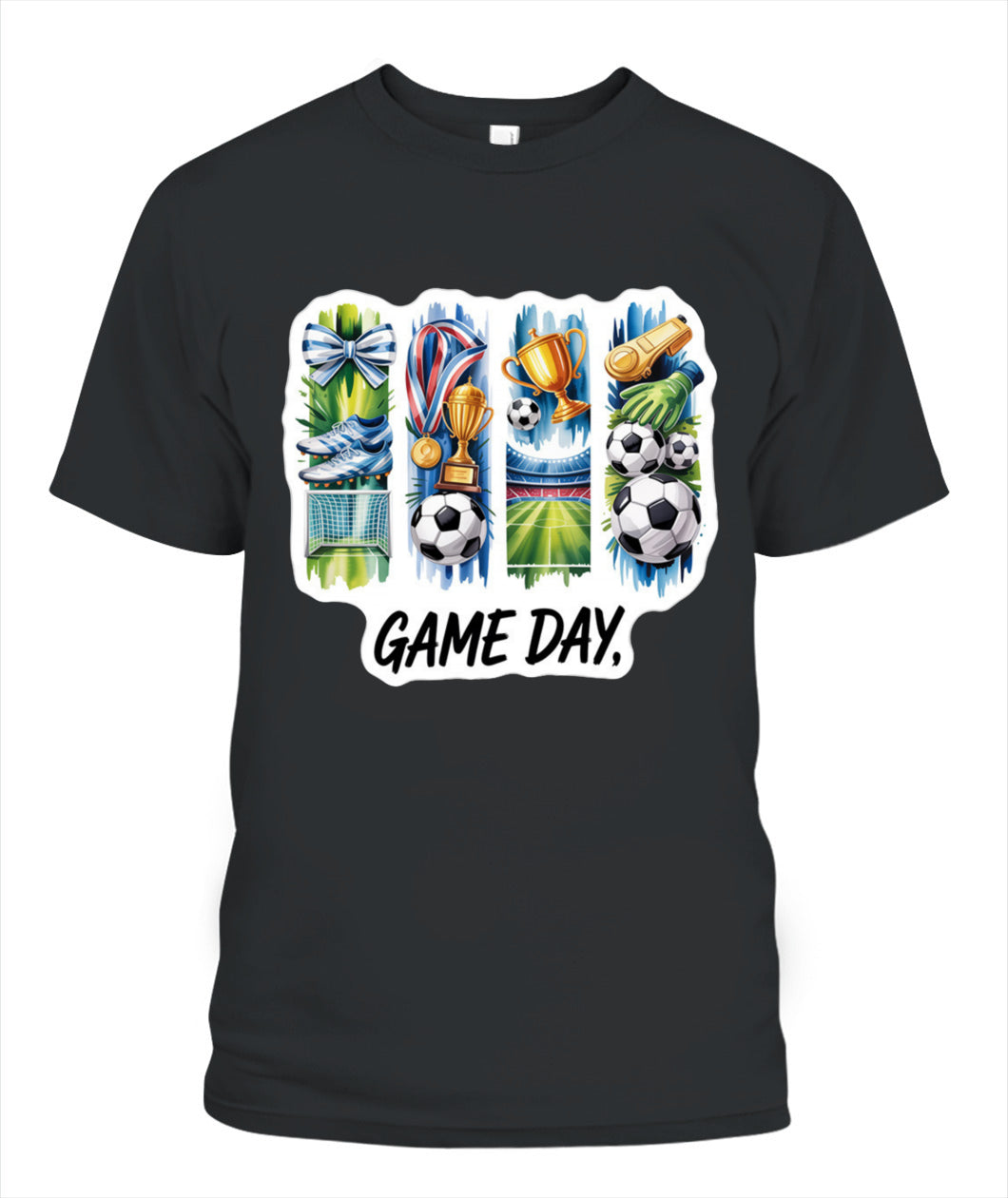 ✨From Every Fan, For Every Match✨-World Cup 2026 Soccer Victory Shirt | Watercolor Whistle & Trophy Tee