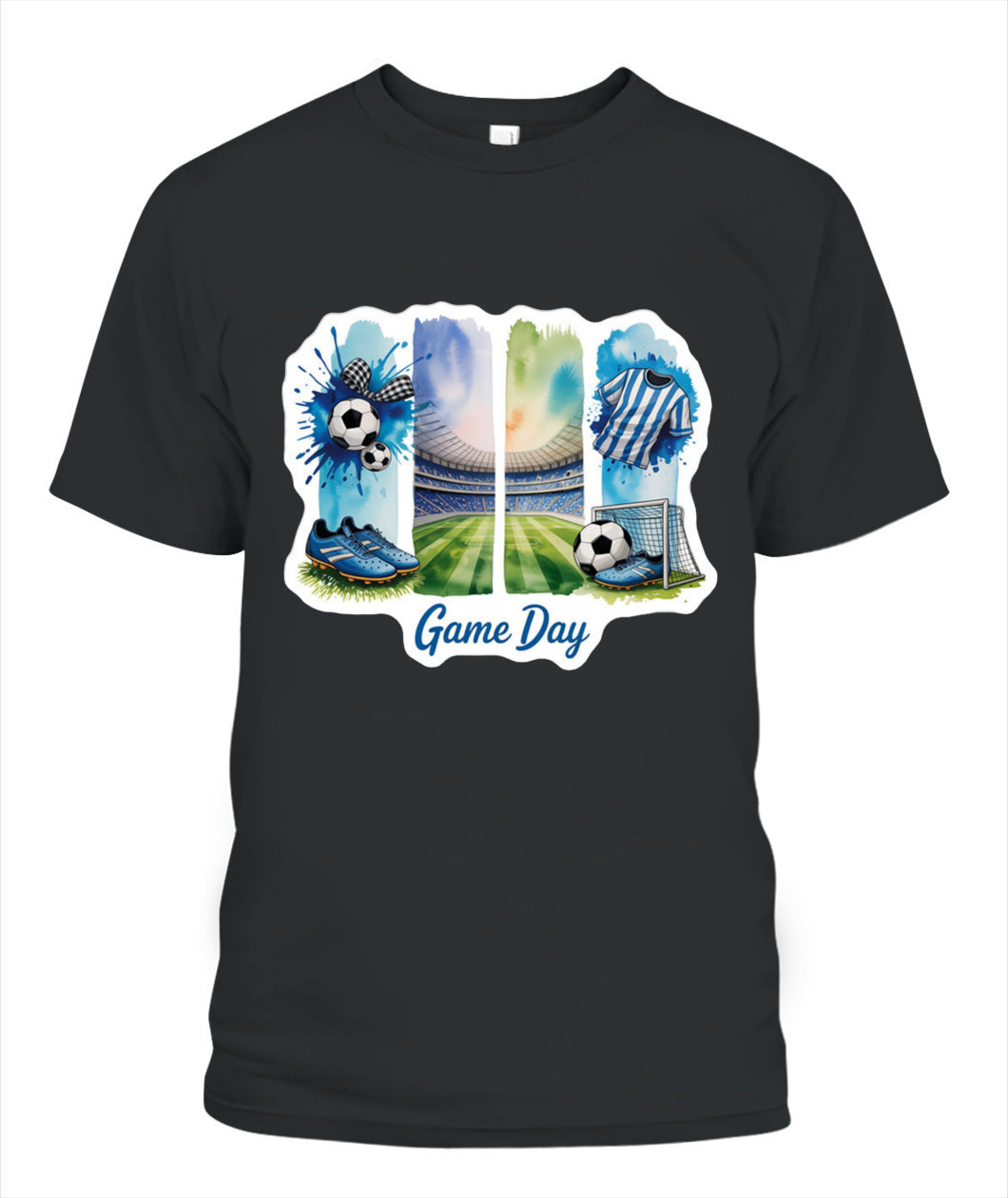 ✨From Every Fan, For Every Match✨-World Cup 2026 Soccer Arena Shirt | Blue Watercolor Game Day Tee