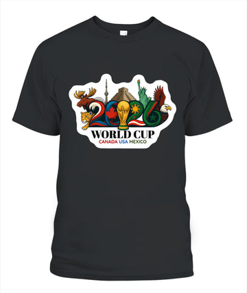 ✨From Every Fan, For Every Match✨-2026 World Cup Landmarks Soccer T-Shirt - North America Culture Fan Tee