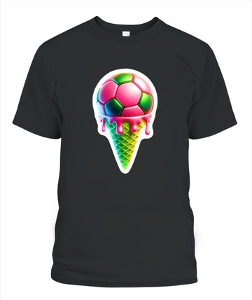 ✨From Every Fan, For Every Match✨-Cute Melting Football Cone Shirt | Sweet Summer Tournament Graphic Tee
