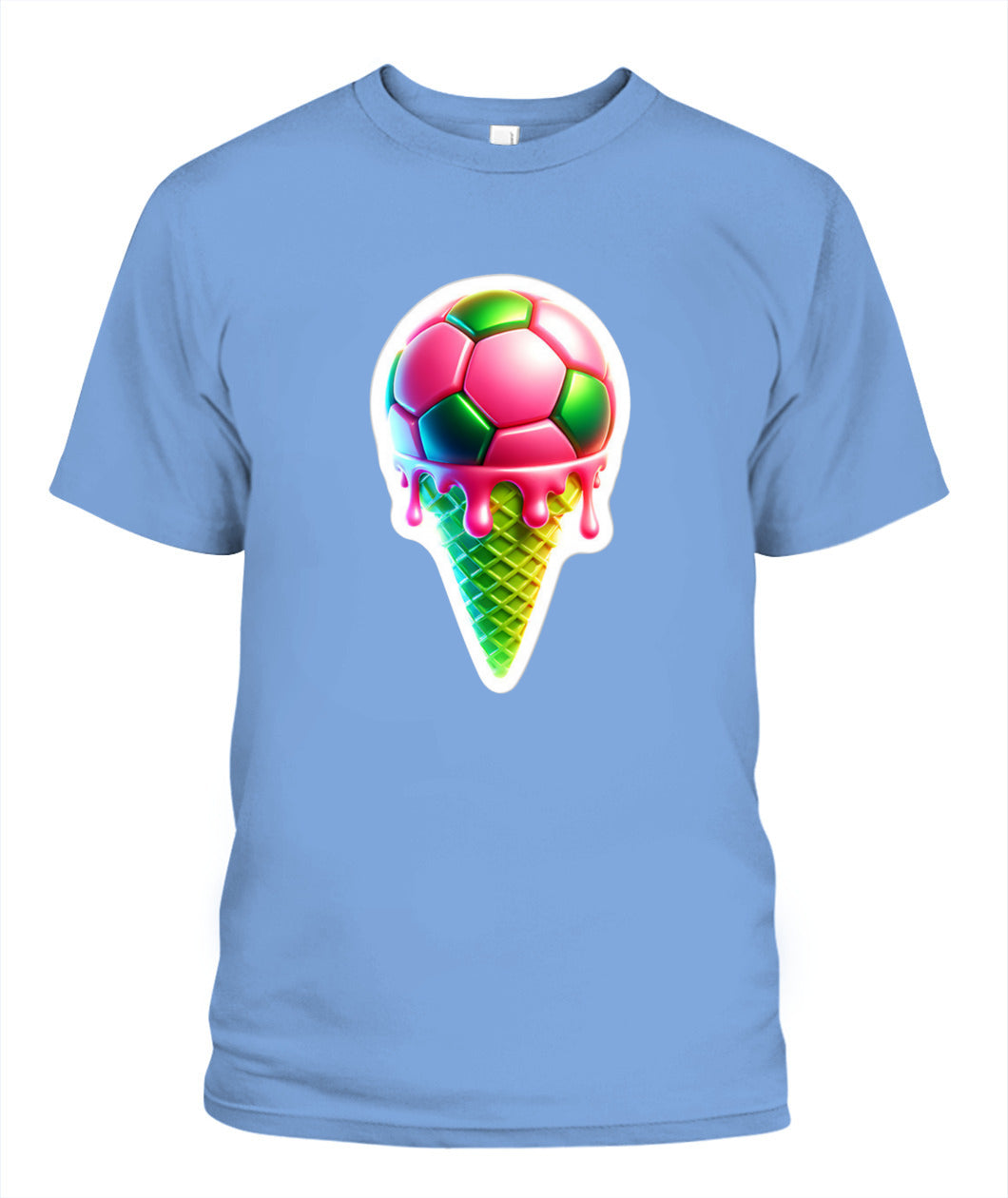 ✨From Every Fan, For Every Match✨-Cute Melting Football Cone Shirt | Sweet Summer Tournament Graphic Tee