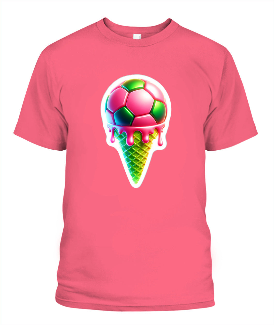 ✨From Every Fan, For Every Match✨-Cute Melting Football Cone Shirt | Sweet Summer Tournament Graphic Tee