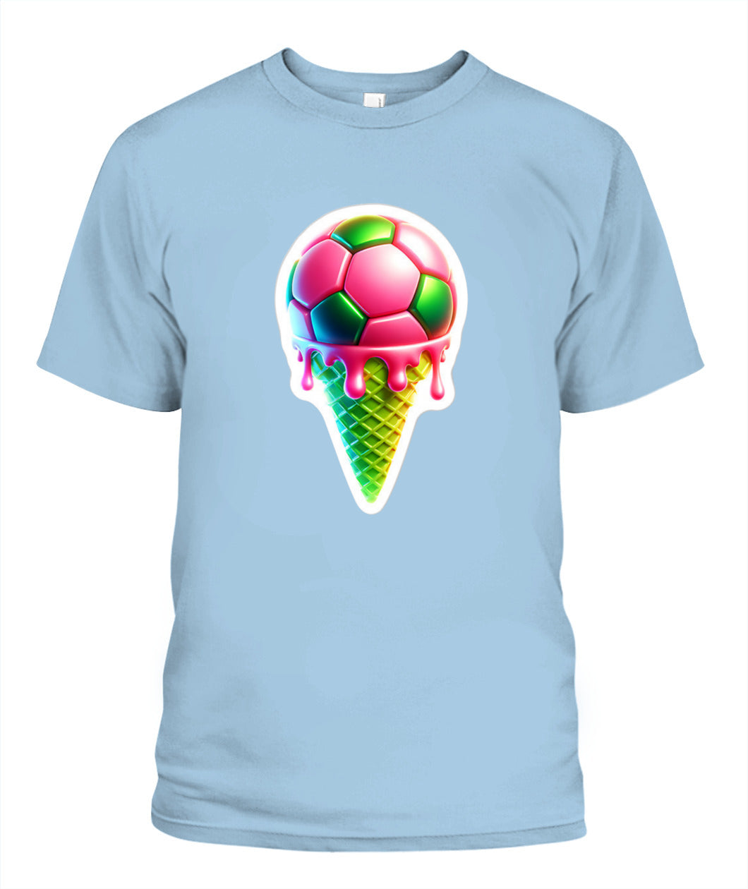 ✨From Every Fan, For Every Match✨-Cute Melting Football Cone Shirt | Sweet Summer Tournament Graphic Tee