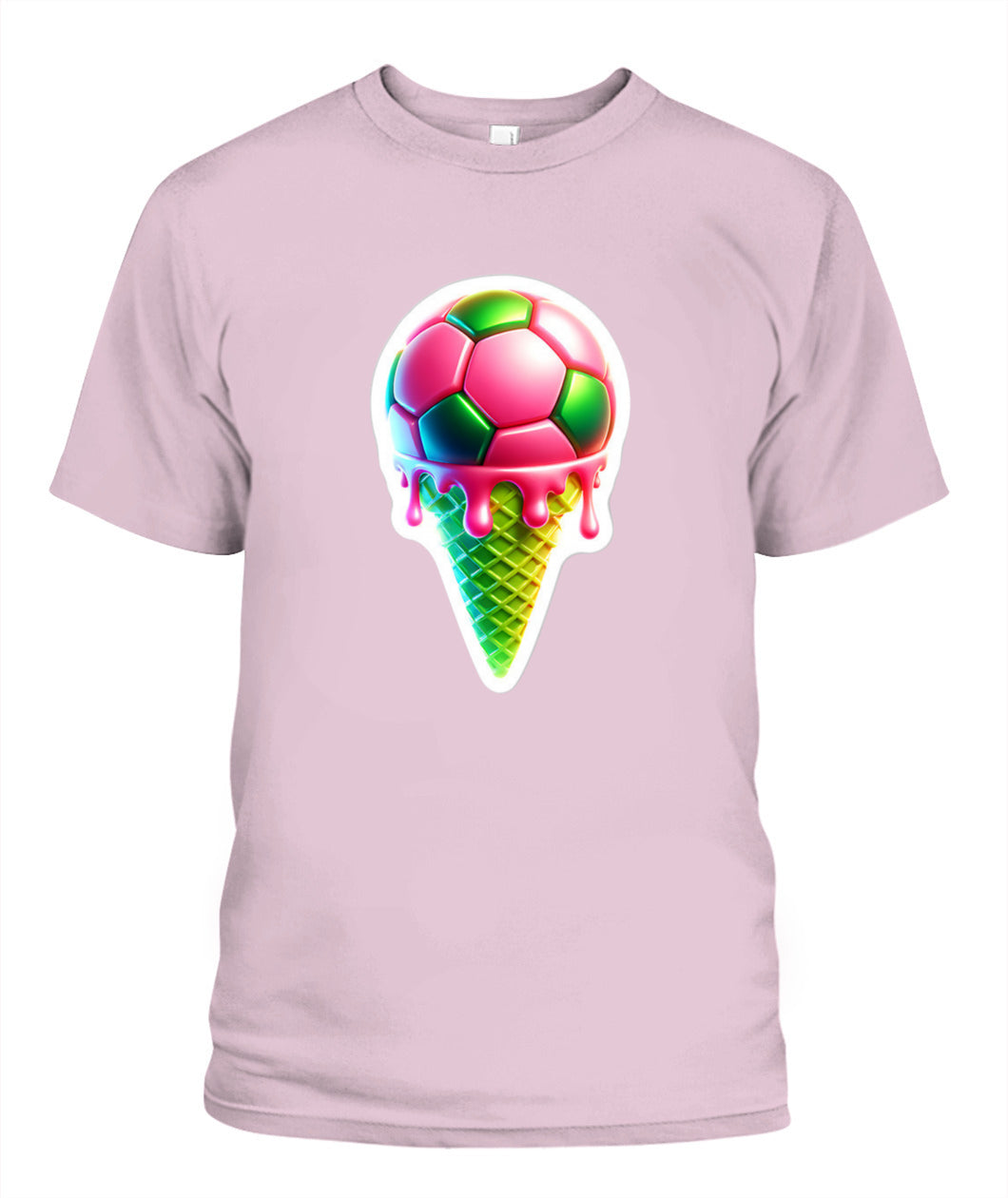 ✨From Every Fan, For Every Match✨-Cute Melting Football Cone Shirt | Sweet Summer Tournament Graphic Tee