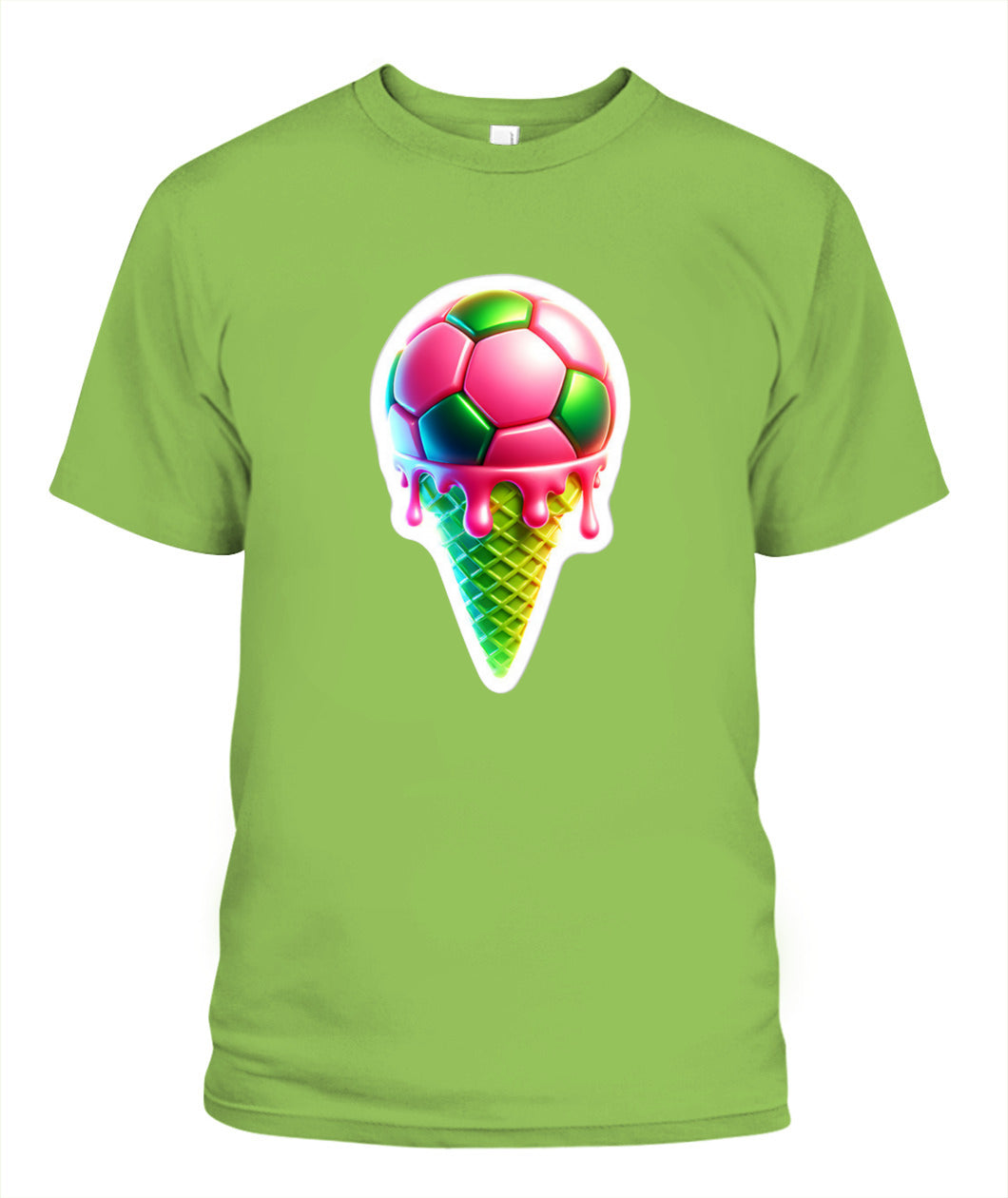 ✨From Every Fan, For Every Match✨-Cute Melting Football Cone Shirt | Sweet Summer Tournament Graphic Tee