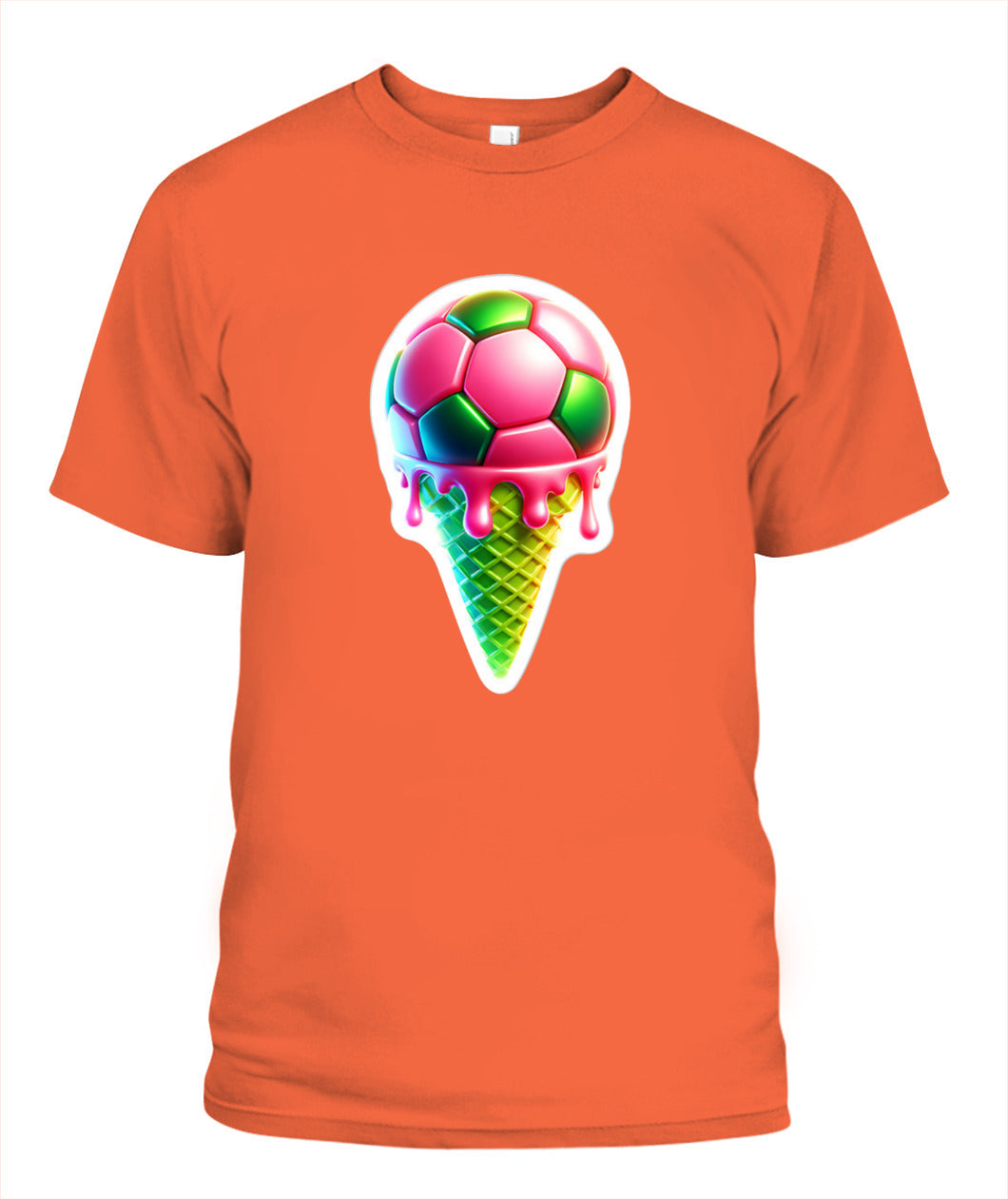 ✨From Every Fan, For Every Match✨-Cute Melting Football Cone Shirt | Sweet Summer Tournament Graphic Tee