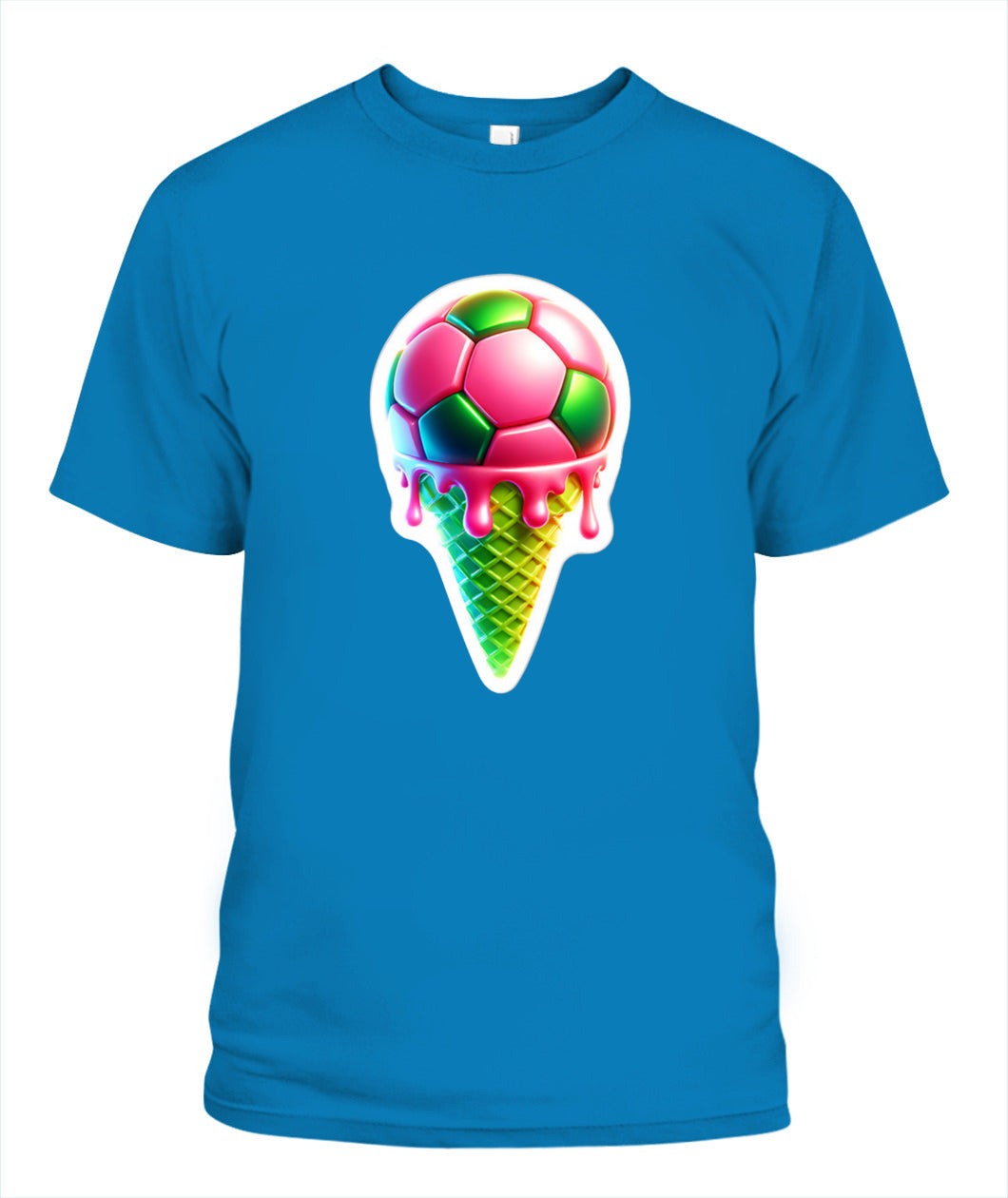 ✨From Every Fan, For Every Match✨-Cute Melting Football Cone Shirt | Sweet Summer Tournament Graphic Tee