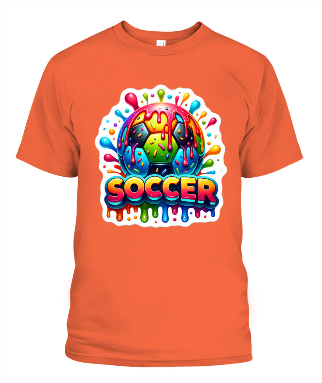✨From Every Fan, For Every Match✨-Bubble Text Soccer Graphic T-Shirt - Colorful Kids Summer Sports Tee