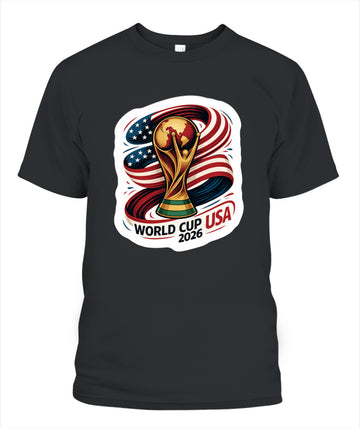✨From Every Fan, For Every Match✨-World Cup USA 2026 Gold Trophy T-Shirt - Official Host Nation Fan Tee