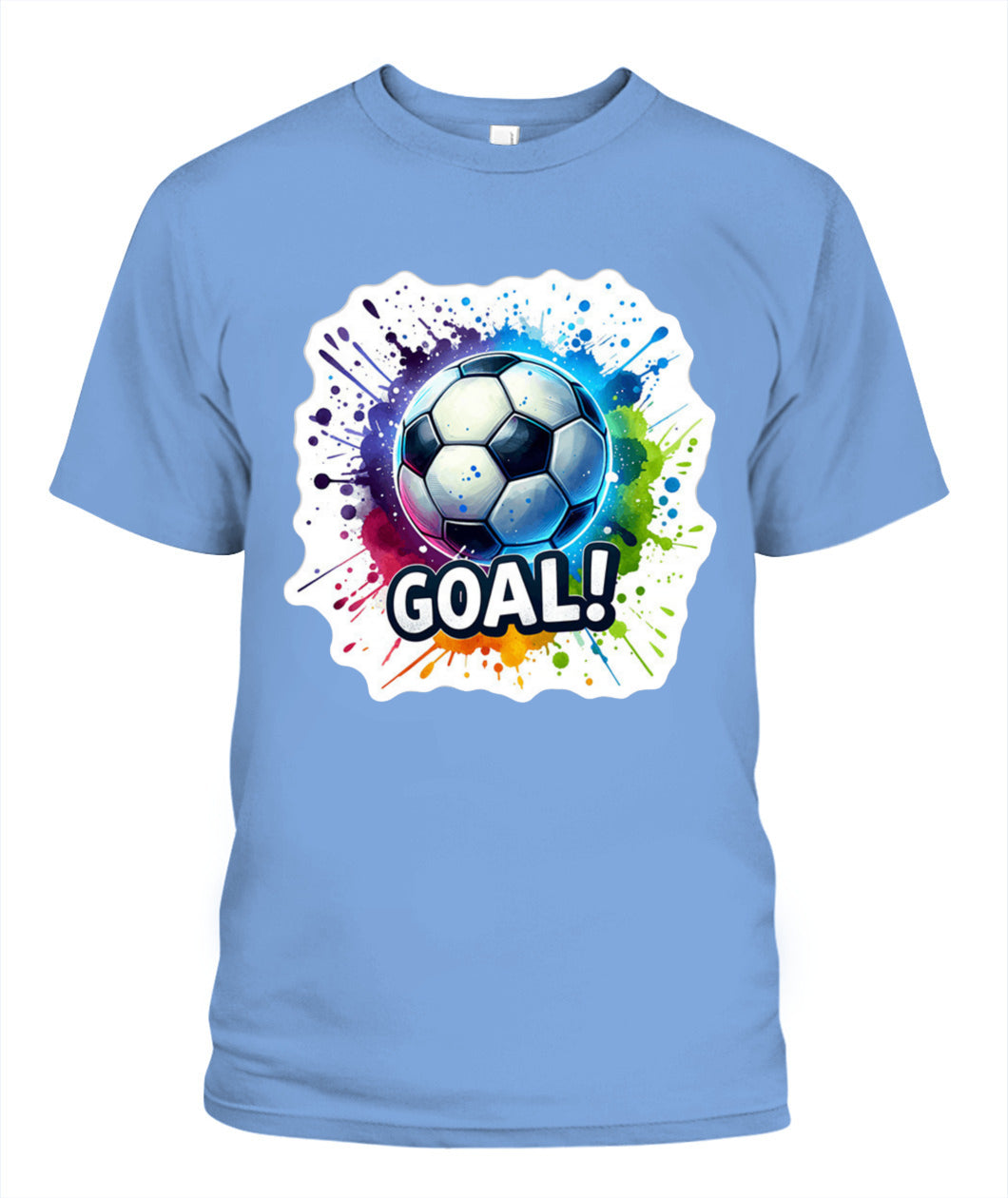 ✨From Every Fan, For Every Match✨-Vibrant "GOAL!" Soccer Graphic T-Shirt - Colorful Paint Splatter Fan Tee