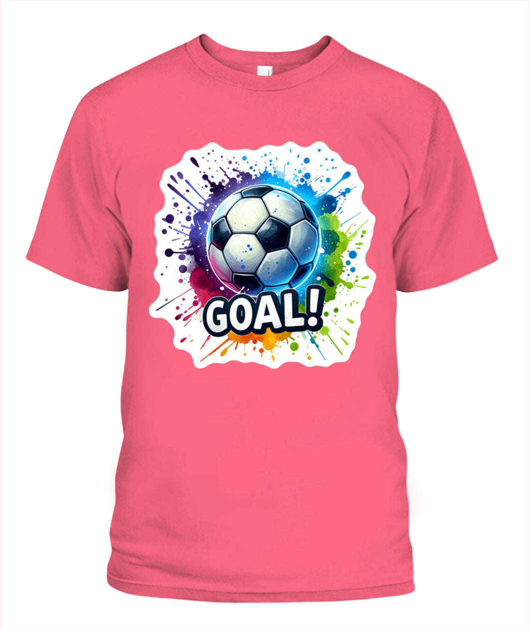 ✨From Every Fan, For Every Match✨-Vibrant "GOAL!" Soccer Graphic T-Shirt - Colorful Paint Splatter Fan Tee