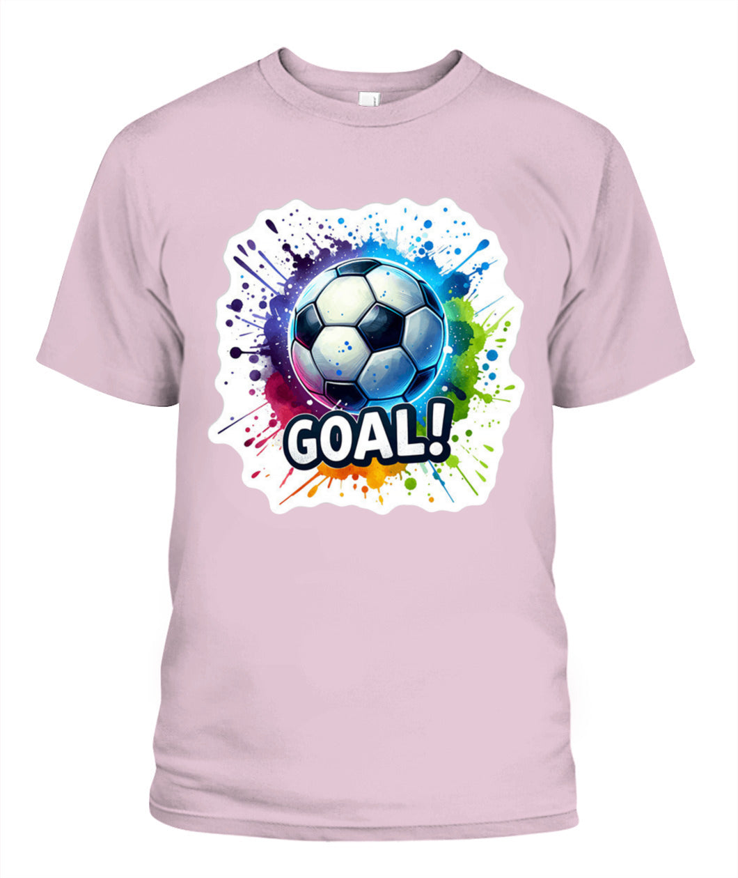 ✨From Every Fan, For Every Match✨-Vibrant "GOAL!" Soccer Graphic T-Shirt - Colorful Paint Splatter Fan Tee