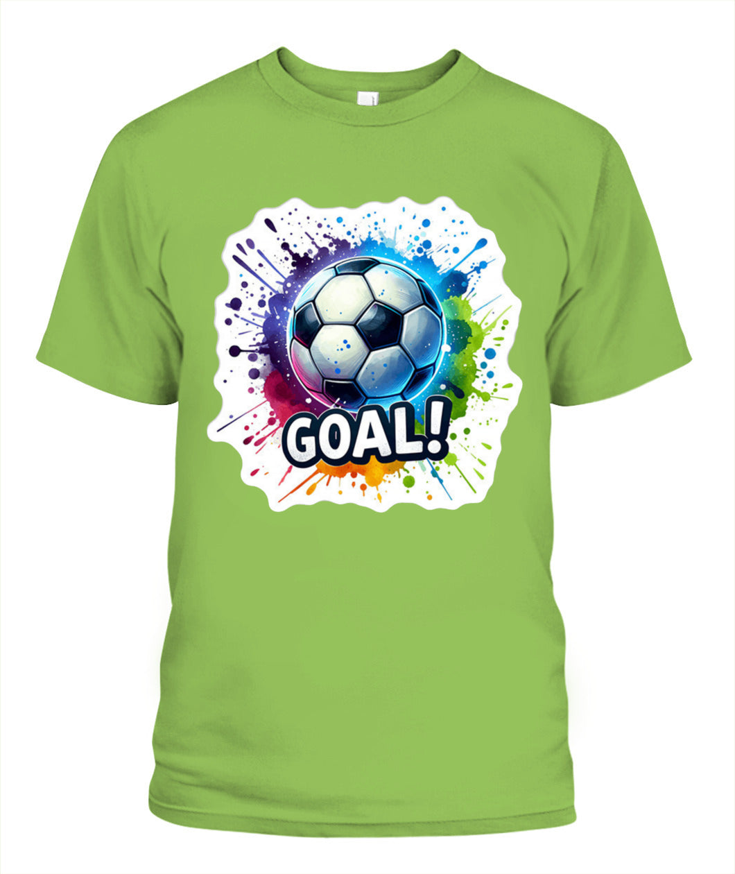 ✨From Every Fan, For Every Match✨-Vibrant "GOAL!" Soccer Graphic T-Shirt - Colorful Paint Splatter Fan Tee