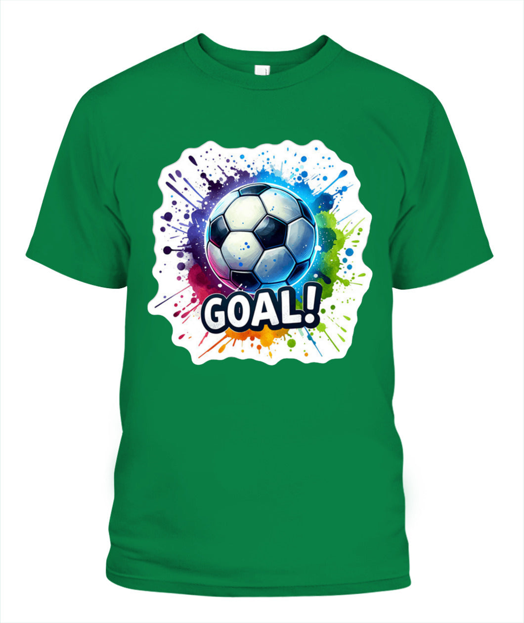 ✨From Every Fan, For Every Match✨-Vibrant "GOAL!" Soccer Graphic T-Shirt - Colorful Paint Splatter Fan Tee