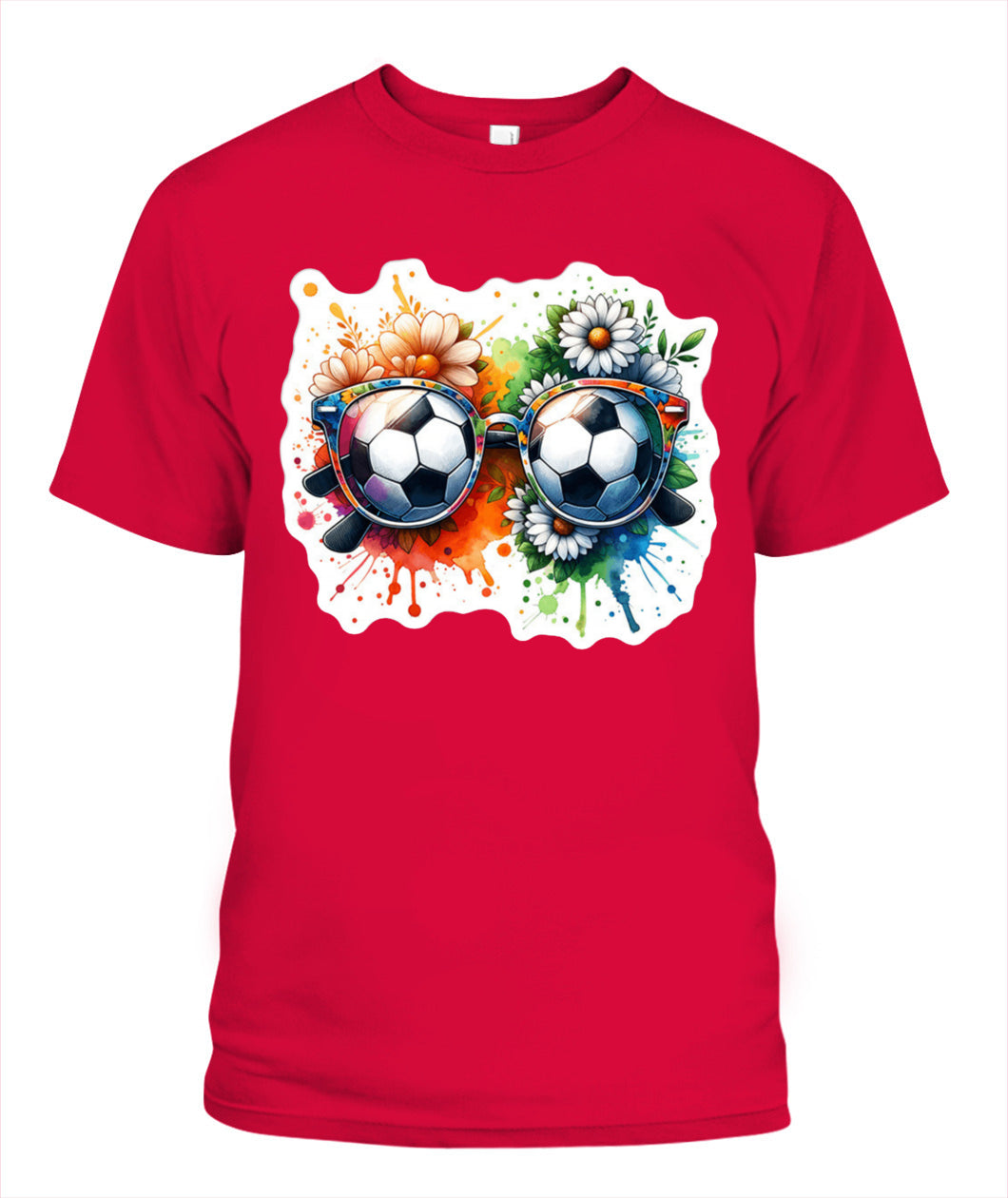 ✨From Every Fan, For Every Match✨-World Cup 2026 Soccer Glasses Shirt | Cute Flower Splash Graphic Tee