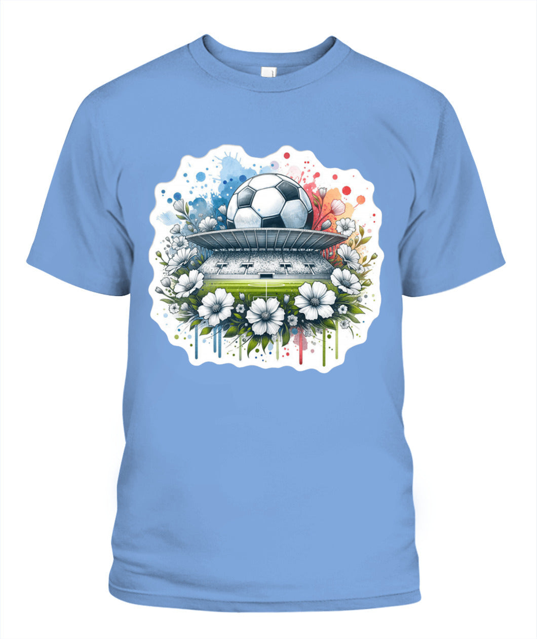 ✨From Every Fan, For Every Match✨-Vibrant Summer Football Arena Shirt | Elegant Stadium Floral Supporter Tee