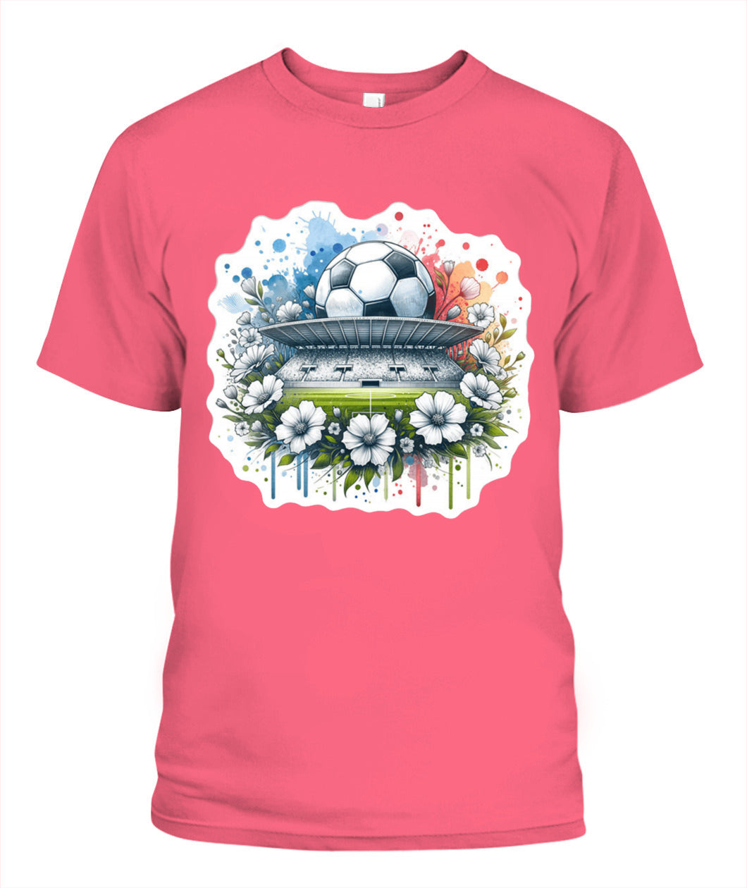 ✨From Every Fan, For Every Match✨-Vibrant Summer Football Arena Shirt | Elegant Stadium Floral Supporter Tee