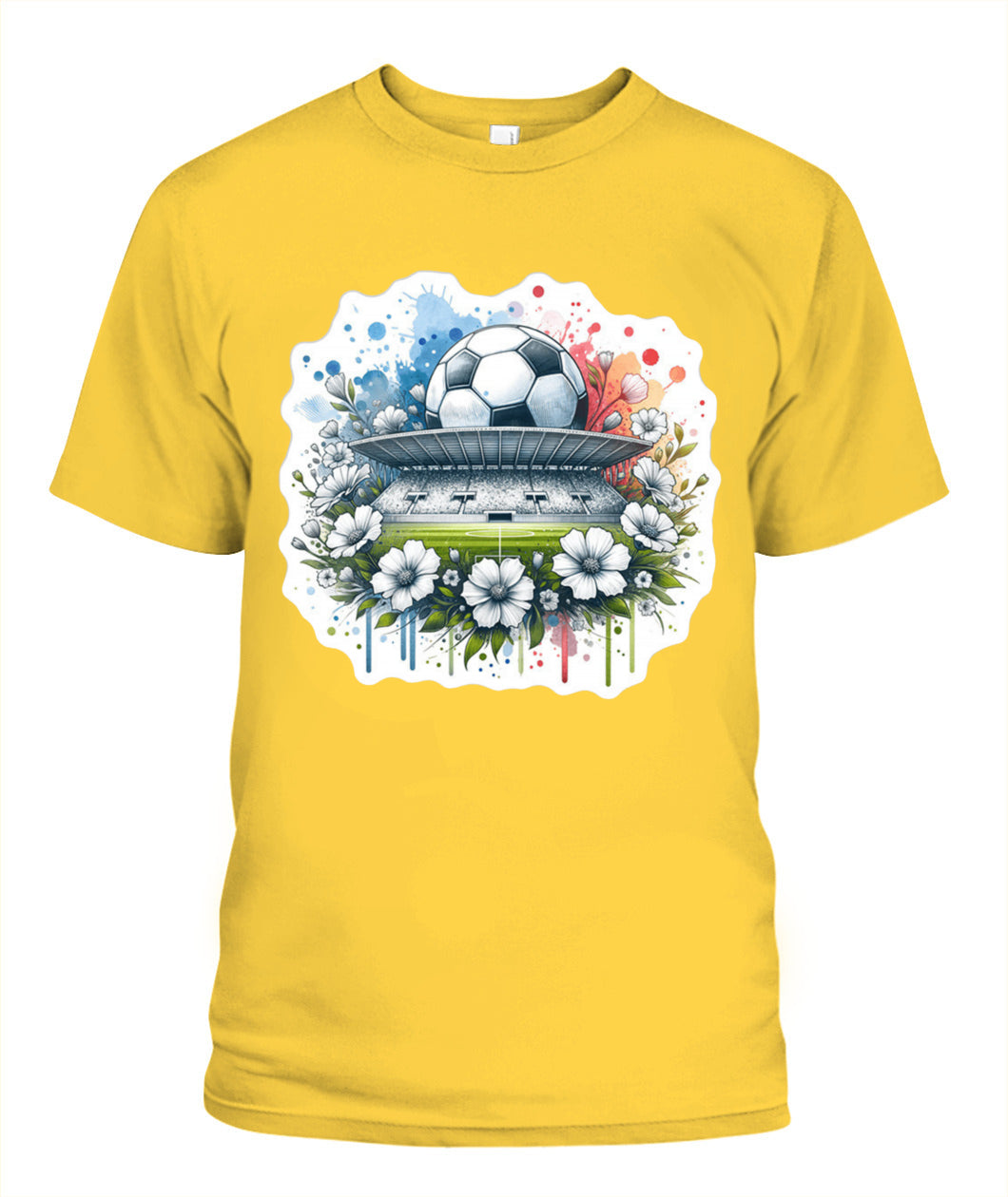 ✨From Every Fan, For Every Match✨-Vibrant Summer Football Arena Shirt | Elegant Stadium Floral Supporter Tee