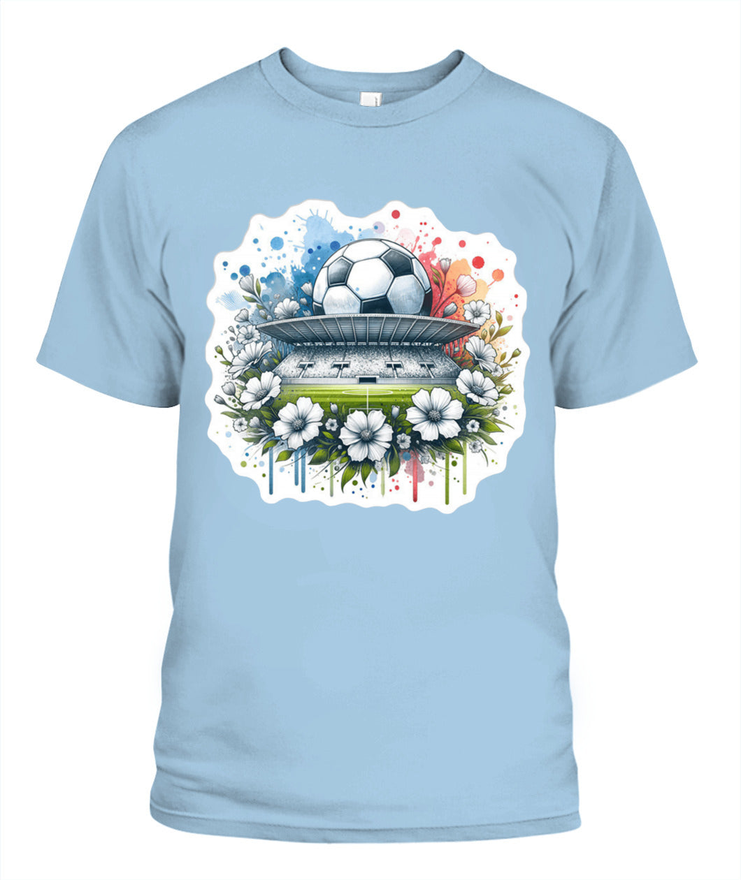 ✨From Every Fan, For Every Match✨-Vibrant Summer Football Arena Shirt | Elegant Stadium Floral Supporter Tee