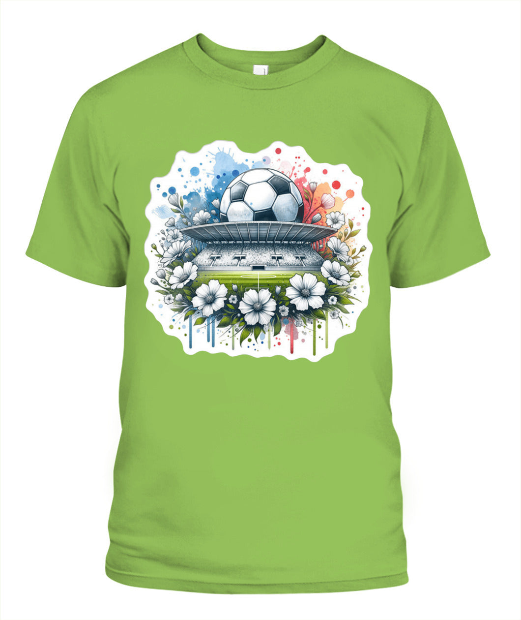✨From Every Fan, For Every Match✨-Vibrant Summer Football Arena Shirt | Elegant Stadium Floral Supporter Tee
