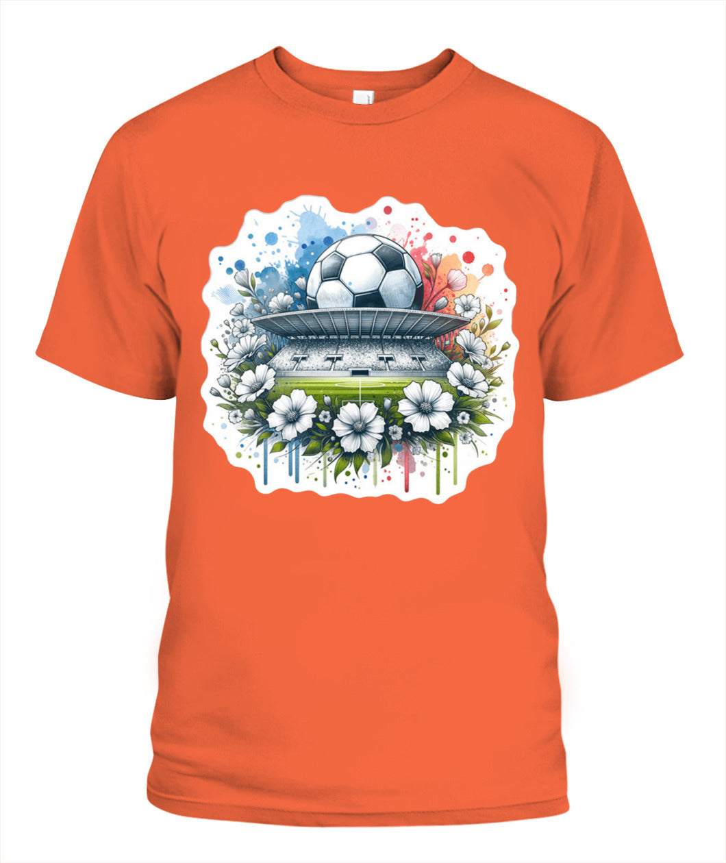 ✨From Every Fan, For Every Match✨-Vibrant Summer Football Arena Shirt | Elegant Stadium Floral Supporter Tee