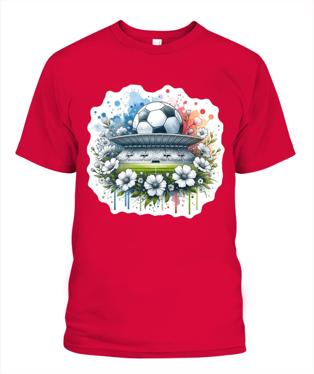 ✨From Every Fan, For Every Match✨-Vibrant Summer Football Arena Shirt | Elegant Stadium Floral Supporter Tee
