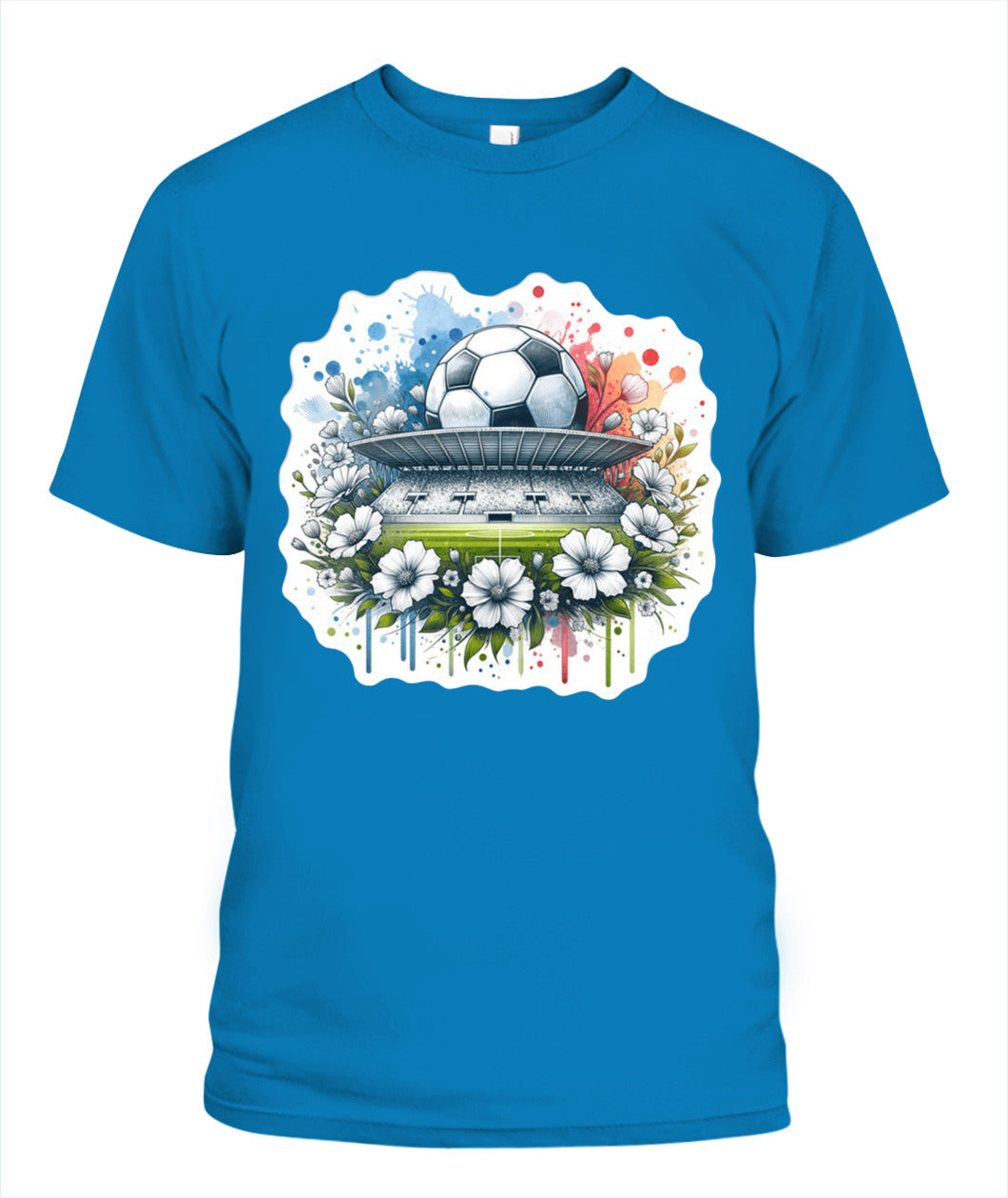 ✨From Every Fan, For Every Match✨-Vibrant Summer Football Arena Shirt | Elegant Stadium Floral Supporter Tee