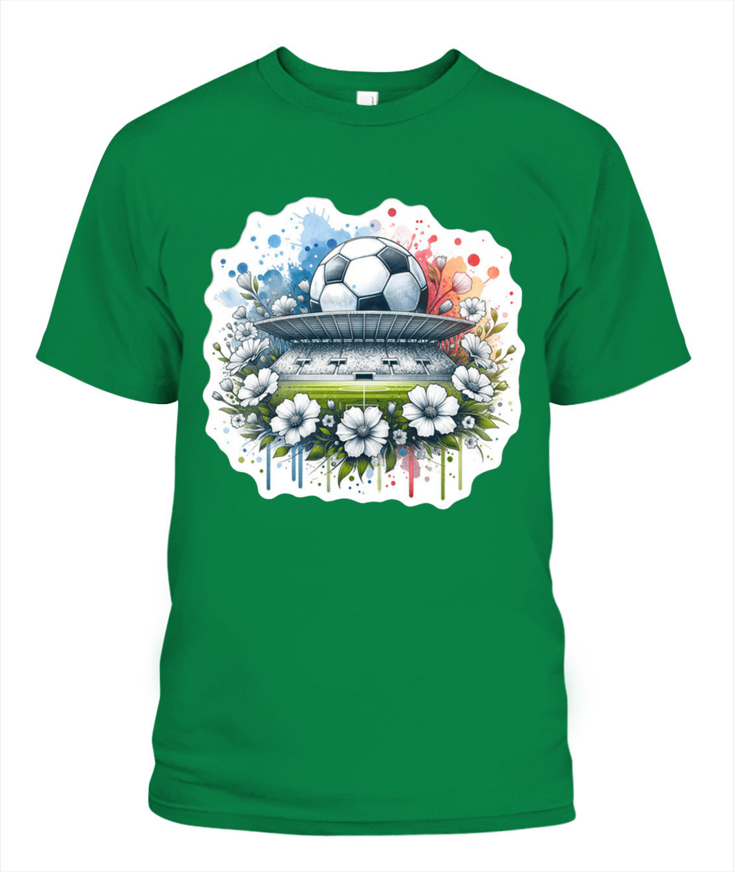 ✨From Every Fan, For Every Match✨-Vibrant Summer Football Arena Shirt | Elegant Stadium Floral Supporter Tee